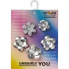 Crocs Jibbitz Monochrome Silver Flowers Shoe Charms 5pk - 4 of 4