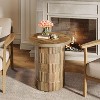 24.8-Inch Round End Table, Farmhouse Side Table with Thickened Tabletop - 4 of 4