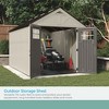 Suncast 8' x 13' Heavy-Duty Resin Tremont Storage Shed, Sand - 3 of 4