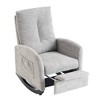 CAVINAS Polyester Glider Rocking Chair with Footrest and High Backrest,Modern Upholstered Rocking Chairs,Nursery Accent Chair for Bedroom - 2 of 4