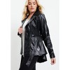 June + Vie by Roaman's Women's Plus Size High-Low Peplum Leather Jacket - 4 of 4