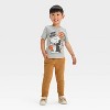 Toddler Boys' Snoopy I Want Candy Halloween Short Sleeve T-Shirt - Gray - 4 of 4