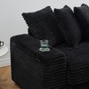 111.4" Corduroy L-Shaped Sectional Sofa with Armrest Cup Holder, Storage & Recliner - 3 of 4