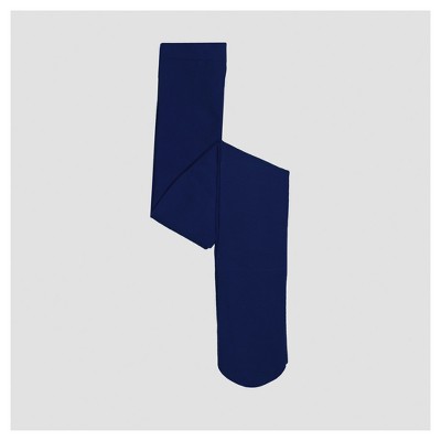 Girls' Footed Cotton Tights - Cat & Jack™ Navy
