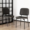 Gaoyangjiaju 32.7 Inch 4 Pack PU Leather Dining Chairs with Metal Frame Modern Accent Chairs for Dining Room Kitchen - 3 of 4
