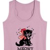 Women's - Instant Message - Christmas Vintage Meowy Christmas Kitty Graphic Racerback Tank - 2 of 4