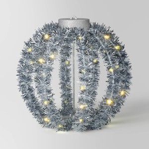 LED Christmas Hanging Tinsel Sphere with Warm White Lights - Wondershop™ - 1 of 3