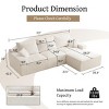 Modern 3-Seater Sofa with Plush Corduroy and Neck Support for Living Room -3irtyhousy - 3 of 4