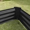 Lyngins 8x4x1ft Raised Garden Beds Outdoor, Galvanized Metal Planter, Open Bottom, Anti-Rust, Outdoor Planter Bed for Flowers,Vegetables, Herbs - 2 of 4