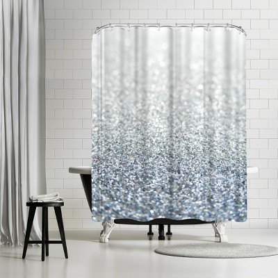 Americanflat Silver Glitter Sparkley Style by Wonderful Dream 71" x 74" Shower Curtain