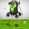 Ironmax 2400 PSI High Pressure Cleaner Machine Electric Pressure Washer with 4 Wheels Green/Orange - 3 of 4
