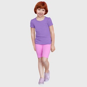 City Threads Girls 100% Cotton Short Sleeve Puff Classic Fit Tee - USA-Made - 1 of 4