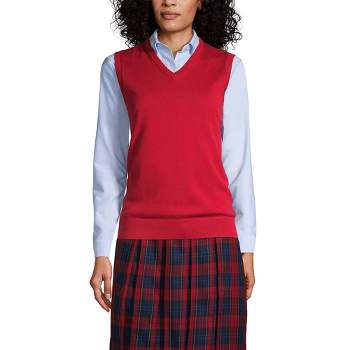Lands' End School Uniform Women's Cotton Modal Fine Gauge Sweater Vest