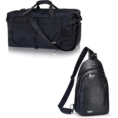 Fmeida 65L Duffle Bag & Fmeida Anti-Theft Crossbody Sling Bag