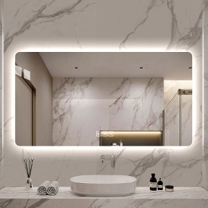 Vynxaria Modern LED Bathroom Mirror, Backlit, Corrosion-Resistant, 48"x24" - 1 of 4