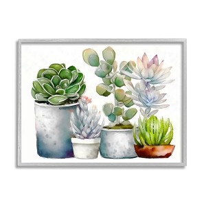 Stupell Industries Mixed Botanicals Floral Succulents Framed Giclee Art - 1 of 4