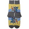 Robot Artist Socks from the Sock Panda (Men's Sizes, Adult Large) - 3 of 4