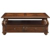 Walnut 4-Drawer Coffee Table with 1 Shelf - 4 of 4