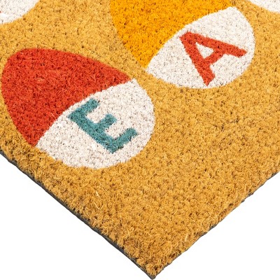 Colorful Coir Happy Easter Egg Outdoor Doormat 18" x 30"