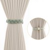 Tree City Natural Cotton Rope Curtain Tiebacks Elegant Boho Style Dark Gray - 2 of 4