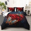 Acoinel 3 Pcs Butterfly and Rose Comforter Set with 2 Pillowcases - 4 of 4