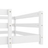 TopComfy Beds Twin Size Floor Bed Floor Bed with Fence Kids Bed Twin Size Wood Floor Bed for Girls and Boys, White, 80.31"*11.42"*3.94" - 3 of 4