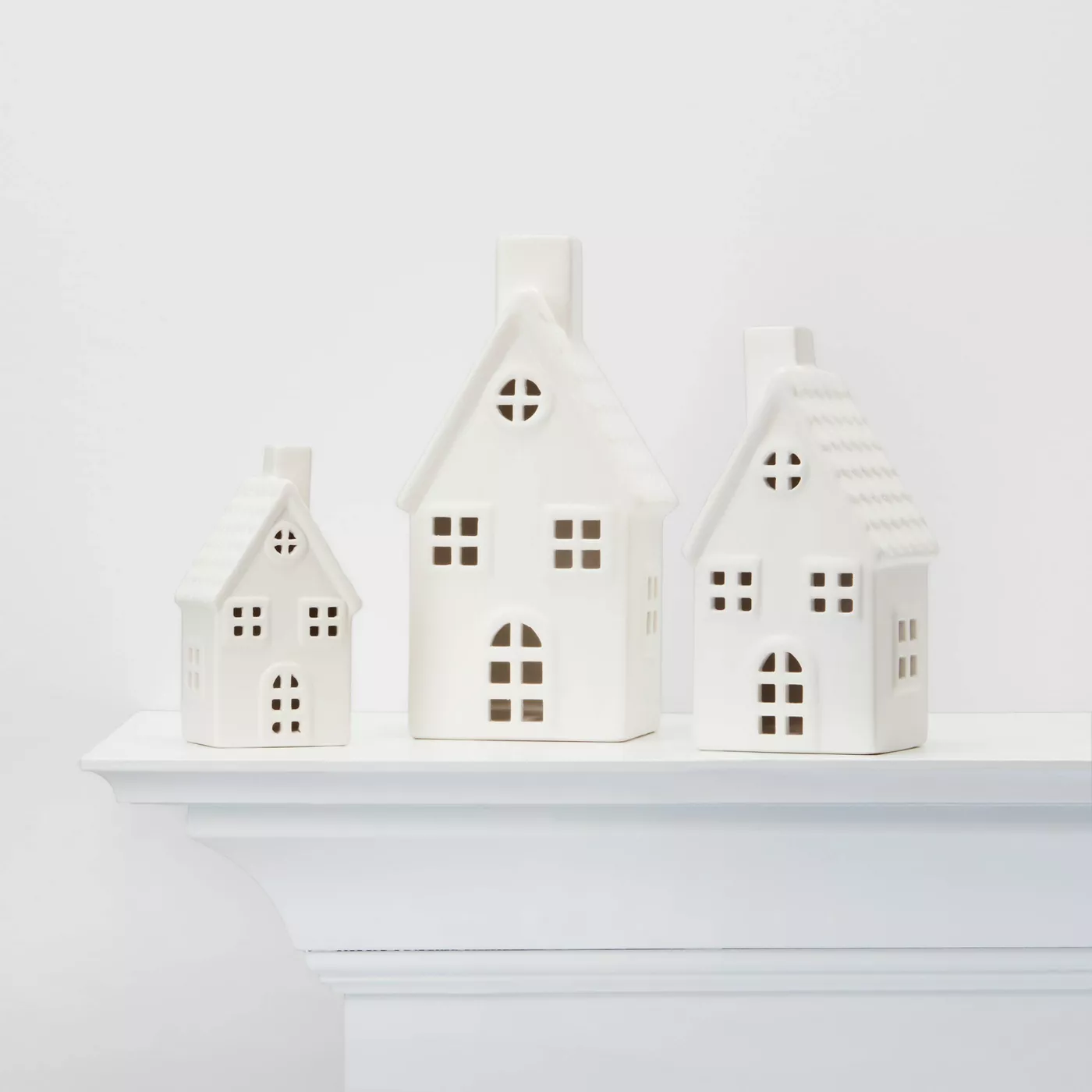 Large Ceramic House Decorative Figurine White - Wondershop™ - image 2 of 3