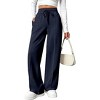 Pinspark Wide Leg Sweatpants Women High Waisted Baggy Sweat Pants Elastic Elevated Seams Loose Active Pants with Pockets - 2 of 4