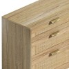 SEVOBAL Dressers 6 Drawer Rattan Dresser with Sleek Metal Handles and Wood Legs for Ample Bedroom Storage, Brown, 15.75"*51.18"*29.53" - 4 of 4