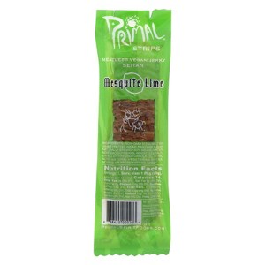 Primal Strips - Vegan Jerky - Meatless - Seitan - Mesquite Lime - Case of 24 - 1 oz - 1 of 3