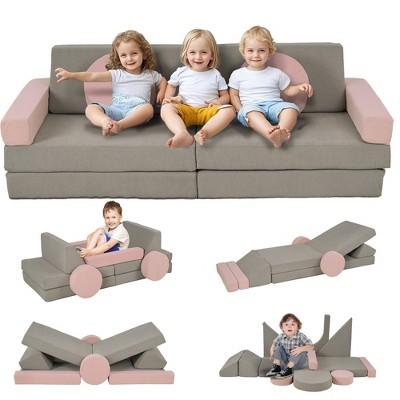 Dexmalle 12 Pieces Kids Couch for Playroom Bedroom