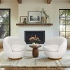 NicBex 360 Swivel Armchair, Accent Chair with Cotton Linen Fabric, Arm Chiar with Ergonomic Design, for Living Room, Bedroom - 2 of 4