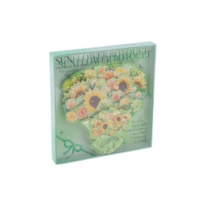 Unique Bargains Greeting Card Red 7.2"x6.8"x0.8" 1 Pc - 1 of 4