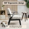 ORRD Mid-Century Modern Lounge Armchair with Cushion, Living Room Accent Chair, Beige+Grey - 4 of 4