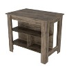 Kumasinova Versatile Kitchen Island Cart with Three Storage Shelves,40.5" Kitchen Cart with Ample Legroom,Spacious Island Table for Dining Room - 4 of 4
