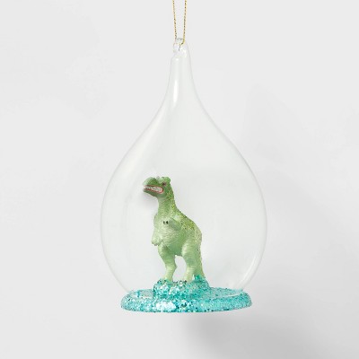 Green Dinosaur in a Cloche Christmas Tree Ornament - Wondershop™