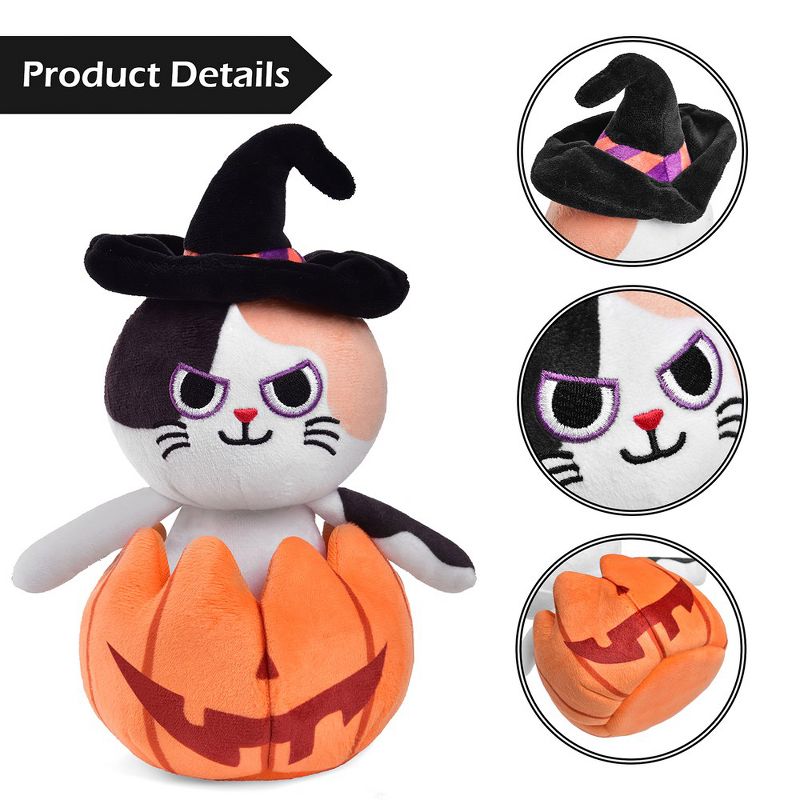 Fun Little Toys Halloween Plush Cat (Pumpkin Popper), 4 of 10