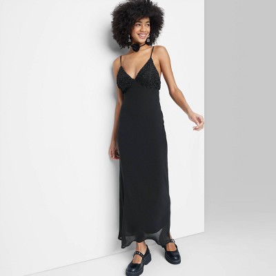 Women's Sleeveless Rosette Cup Maxi Dress - Wild Fable™ Black L : Target