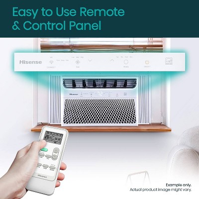 HiSense 8,000 BTU White Smart Window Air Conditioner with Wi-Fi and Remote Control
