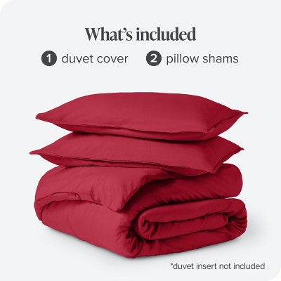 Full Red Ultra-Soft Microfiber Duvet Cover Set