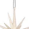 Northlight Sparkling Glitter Starburst Hanging Christmas Ornament - 6" - White - 3 of 4
