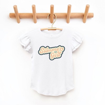 The Juniper Shop Summer Girl Retro Toddler Flutter Sleeve Tee
