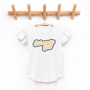 The Juniper Shop Summer Girl Retro Toddler Flutter Sleeve Tee - 1 of 2