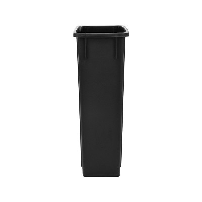 Black 23-Gallon Plastic Commercial Trash Can with Dolly