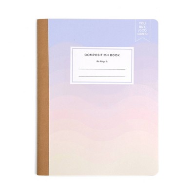 Yoobi Evolve Composition Books 7.5"x9.75" College Ruled Cotton Candy Scallop