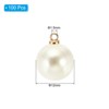 Unique Bargains Plastic Bulk Elegant DIY Crafts Jewelry Making Pearl Pendant 100 Pcs - 2 of 4