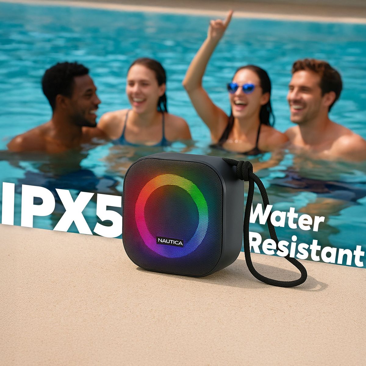 Nautica SP400 True Wireless Outdoor Speaker, IPX5 Waterproof Bluetooth Speaker with 2-Hour Quick Charge & 45-Day Standby - thumbnail 6