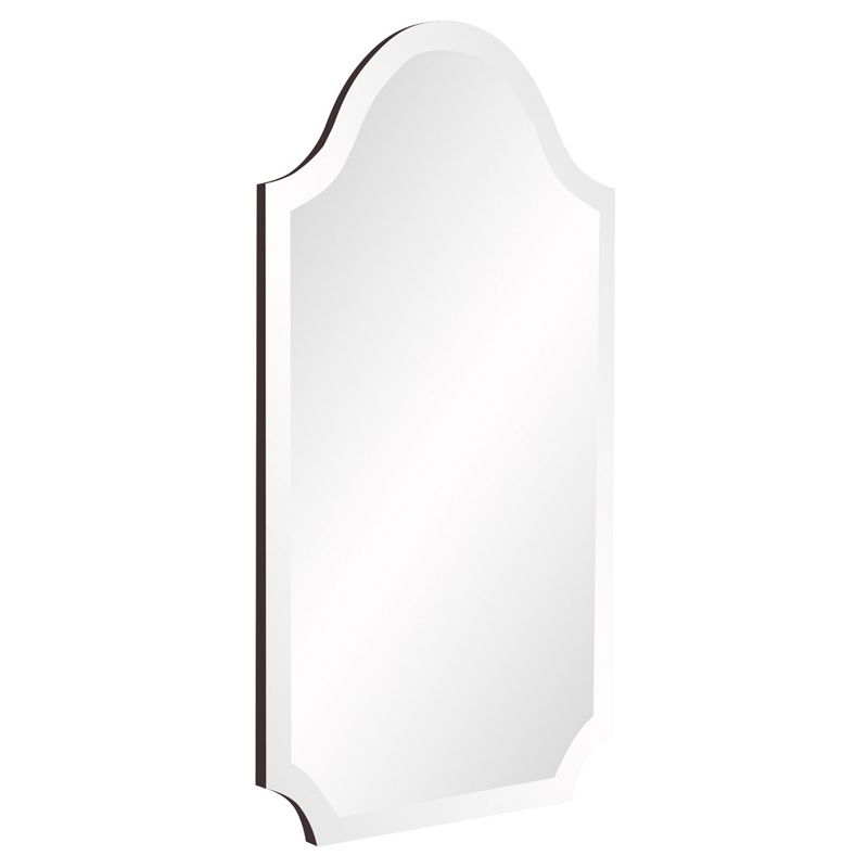 Frameless Rectangular Mirror with Arch and Scalloped Corners - Howard Elliott, 2 of 8