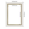 Amanti Art Eva White Gold Narrow Framed Magnetic Dry Erase Board - 4 of 4
