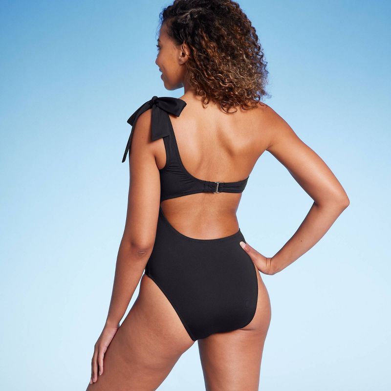 Women's One Shoulder Bow Cut Out One Piece Swimsuit - Shade & Shore™, 2 of 13